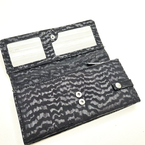 *KIPLING Pratico Portafoglio Pieghevole Spigolo Nylon Stampa Animalier Nuovo - Foto 8 di 11