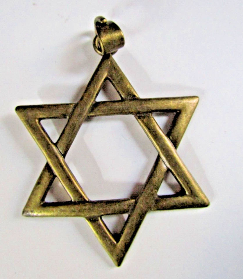 Estrella de David de bronce - colgante - Imagen 2 de 4