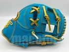 * Japan Hi-Gold Pro Order 11.5" Infield Baseball Glove Sax Blue Gold H-Web RHT