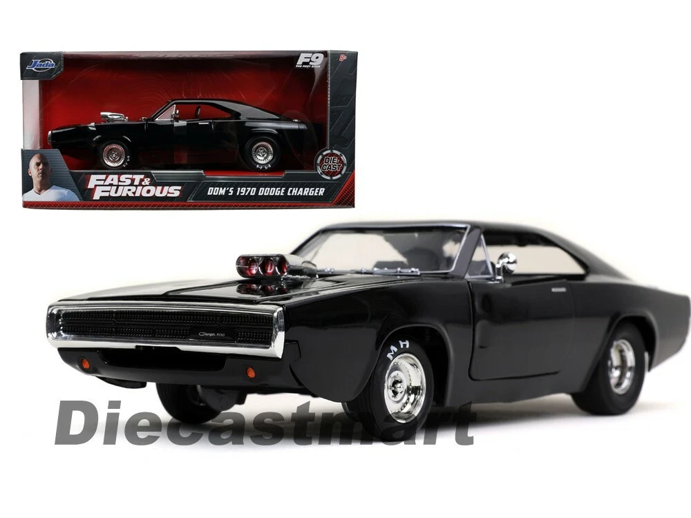 Jada Toys Fast & Furious 9 Dom's 1970 Dodge Charger, Tuning-Modell im  Maßstab 1:24, zu öffnenden Türen, Freilauf, Motorhaube und Kofferraum,  schwarz: : Spielzeug