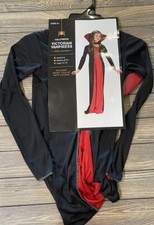 Meijer Halloween Victorian Vampiress Vampire Dress Child Costume Large 12 14