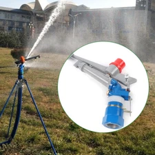1" 360° Adjustable Impact Sprinkler Large Area Water Irrigation Spray Gun USA