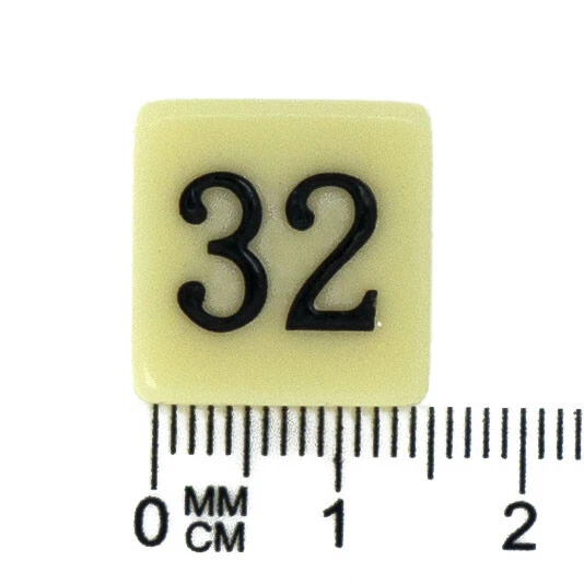 Backgammon Doubling Dice x2 16mm Ivory * Replacement Acrylic Dice Set Board Game - Image 2 of 3