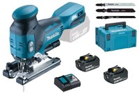 Makita DJV181RFJ Akku-StichsäGe 18V DJV181Z + 2X Akku 18V 3Ah + Lader + Makpac 3