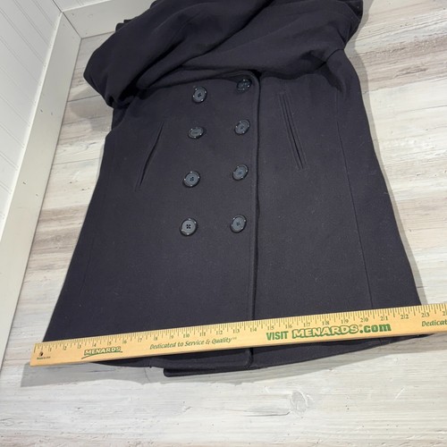 J. CREW Women’s Size M Pea Coat Wool Blend Thinsulate Double Breasted Navy Blue - Picture 5 of 12