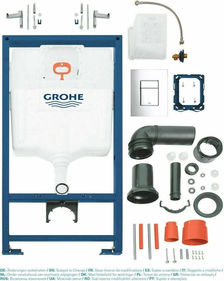 RIMLESS TOILET PAN RAK CERAMICS & GROHE WC FRAME SOFT CLOSE SEAT 38772001 - Image 3 of 4