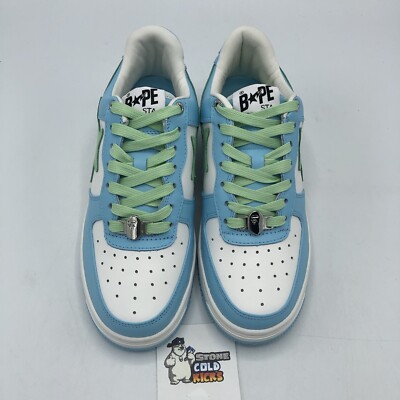 Bape Sta Low M2 Sax Blue White Bapesta Size 7 Brand New M1 FS-001