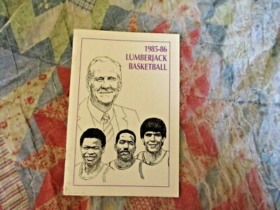 1985-86 STEPHEN F AUSTIN BASKETBALL MEDIA GUIDE Yearbook 1986 Program  College AD