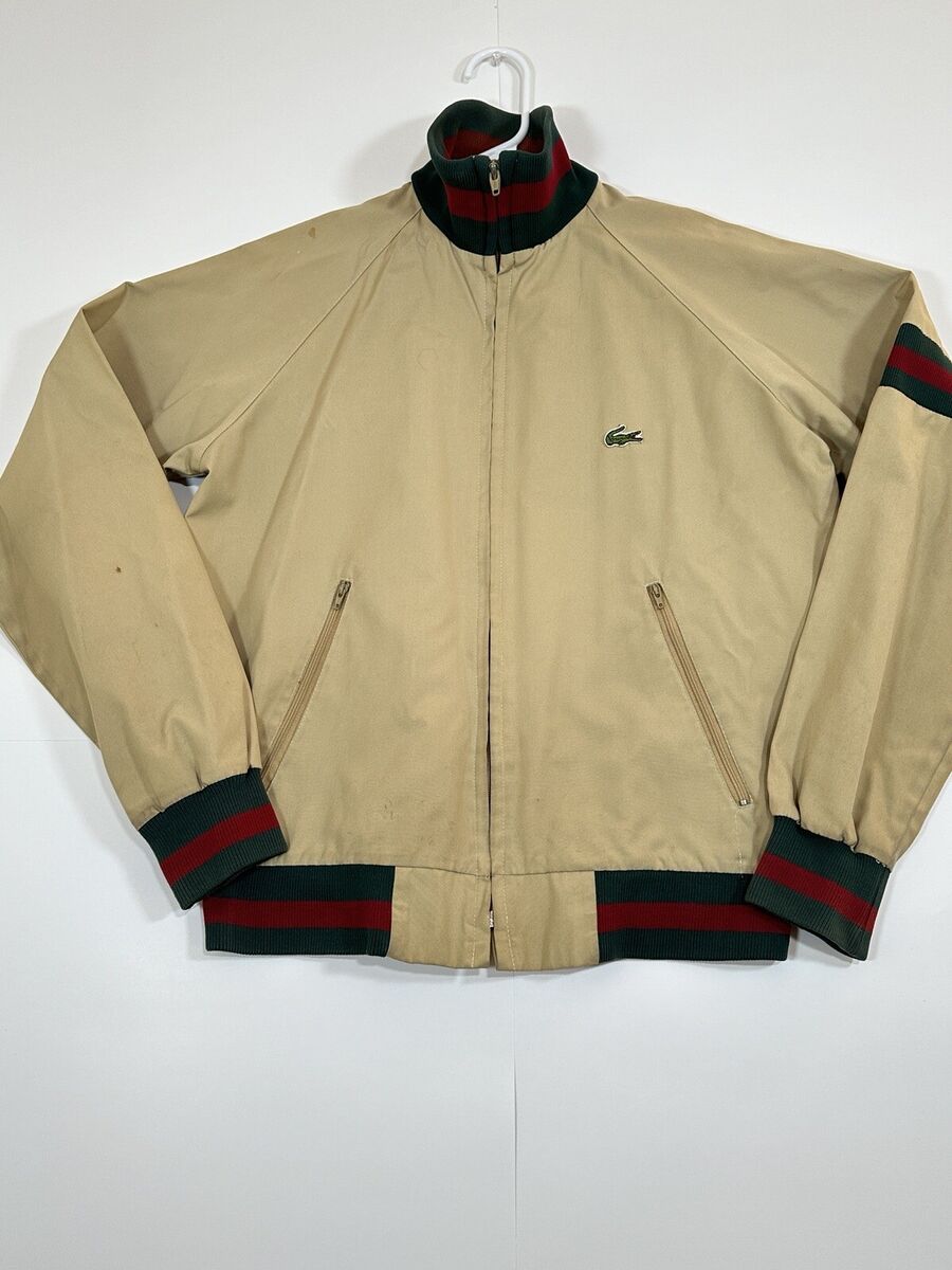 Vintage 70s Lacoste IZOD Sz Medium Lightweight Bomber Jacket Tan Green Red RARE | eBay Vintage 70s Lacoste IZOD Sz Medium Lightweight Bomber Jacket Tan Green Red RARE | eBay