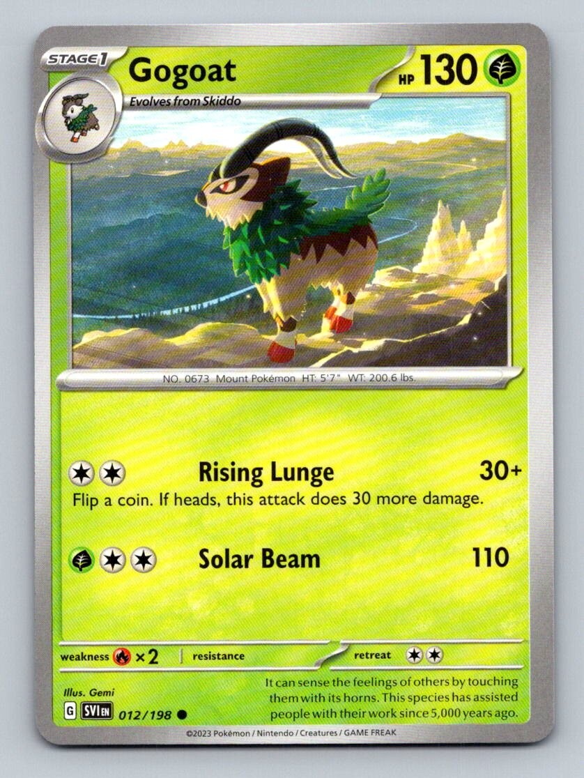 2023 Pokemon Card Scarlet & Violet Gogoat 12/198