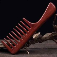 Big Wide Tooth Wooden Comb Hair Detangling Handmade Natural Sandalwood Comb for