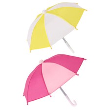 2PCS Creative Miniature Umbrella Doll Umbrella Photo Prop Doll House Supplies