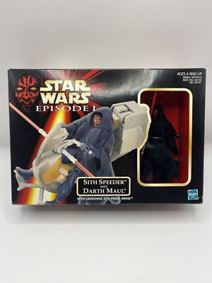 1998 Hasbro Star Wars Episode 1 Darth Maul w/ Sith Speeder and Probe Droid A01-3