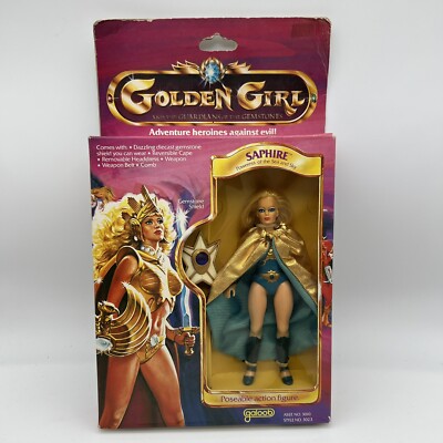 Vintage 1984 Golden Girl 6'' SAPHIRE Poweress Sea & Sky Figure Galoob Sealed