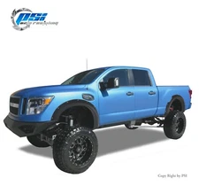 Sand Blast Textured Pocket Bolt Fender Flares Fits Nissan Titan XD 2016-2021