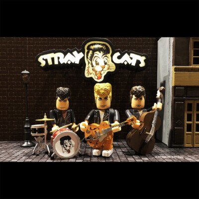 STRAY CATS brokker Toy Figure Set 1980s Rockabilly Era 3