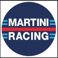 Martini Racing Aufkleber "Martini Racing" in Rund  20x20cm rund Neu rar selten 