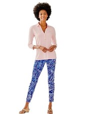 NWT Lilly Pulitzer Jeans Pants Size 2 South Ocean Skinny Coastal Blue Whispurr