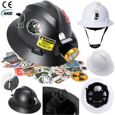 Casco di sicurezza full tesa modello fibra di carbonio cappello rigido costruzione CE ANSI HDPE