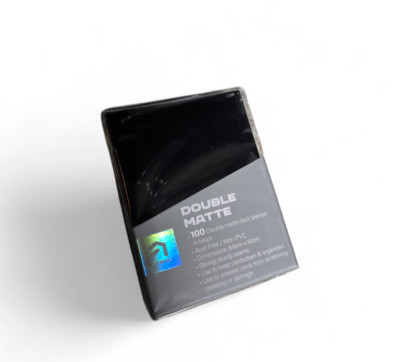 Atrix Card Sleeves Double Matte Deck Sleeves (Black) 100 pack