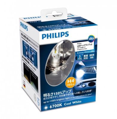 PHILIPS X-TREME ULTINON LED H4 6700K HEADLIGHT 2PC12901HPX2 8727900395433