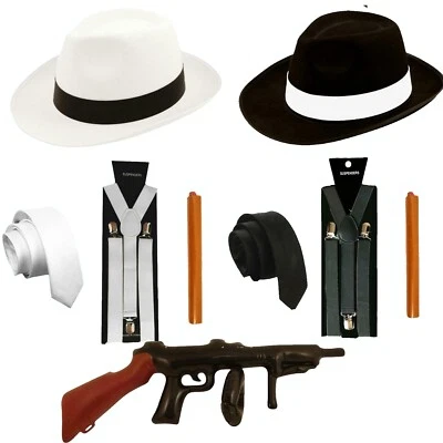 1920'S GANGSTER FANCY DRESS AL CAPONE MAFIA PIMP GATSBY COSTUME MENS 30'S