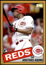 Aristides Aquino 2020 Topps 1985 35th Anniversary 5x7 Gold #85-38 /10 Reds 