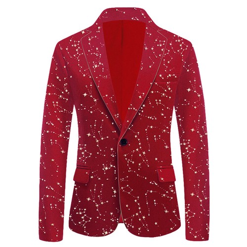 Glitzer Anzug Herren Gold - Pailletten Blazer Für Party & Karneval