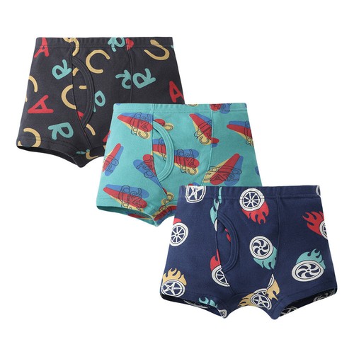 6PCS Little Boys' Soft Cotton Boxer Briefs Toddler Kids Dinosaur Truck Underwear - Picture 41 of 45