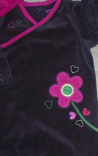 ☆Baby Girls☆"Carters" 2X One Piece Outfits & Hat☆Sz 6 & 9 mos☆Adorable Trio!☆ - Picture 10 of 12