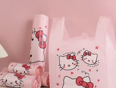 8 Plastiktüten Hello Kitty Party Beute Gastgeschenk 34 x 21 x 13 cm