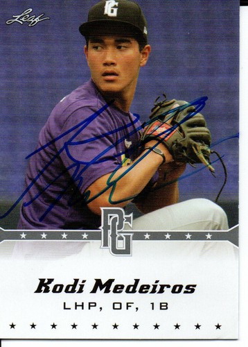 Kodi Medeiros 2013 Leaf Perfect Game Autographed Signed Card - Picture 1 of 1