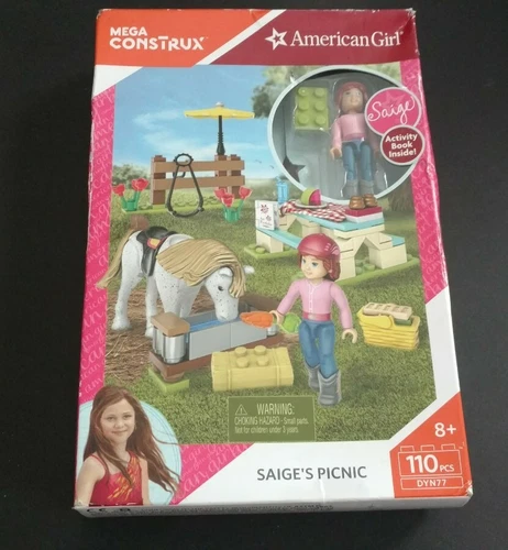 Mega Construx American Girl Saige’s Picnic Playset DYN77 Box dented (18B)