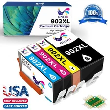 4 Pack 902XL 902 Ink Cartridge for HP Officejet Pro 6960 6968 6970 6975 6978 XL