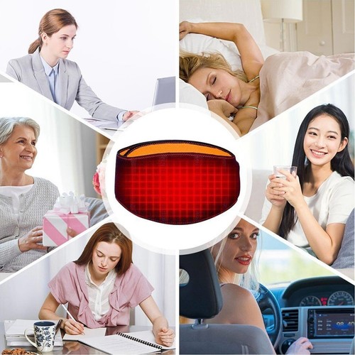 USB Electric Heating Waist Belt Brace Back Pain Relief Heated Pad Lumbar Support - Picture 4 of 12