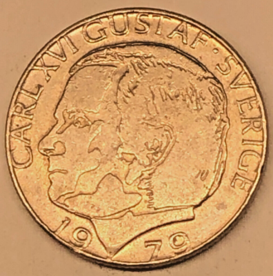 1 One Krona 1979 Sweden Coin Carl XVI Gustaf Krone För Sverige I