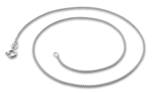 Sterling Silber Halskette BOX Kette massiv 925 Italien 1mm Neu Großhandelspreise Angebot - Bild 3 von 4
