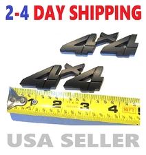 2 Black 4 X 4 Smoked EMBLEM 4X4 Car Truck logo old decal SUV badge front fenders