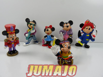 FIGZ lot 6 figurines PVC DISNEY BULLY 6cm : Mickey pompier, guitare, indien, sol
