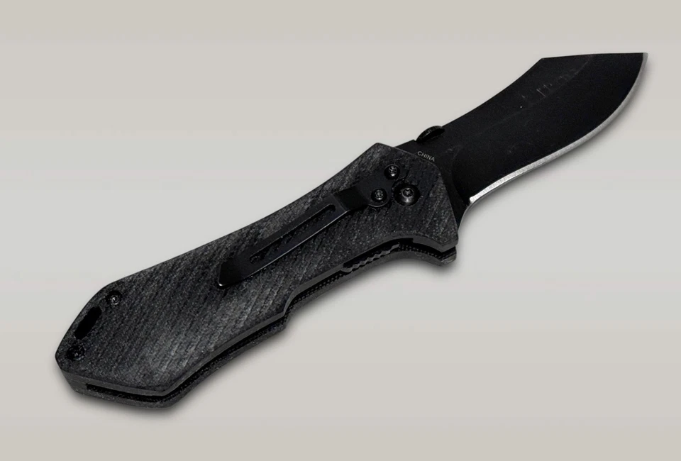 MEYERCO黑色弹簧辅助7英寸折叠口袋刀 — 第 2/4 张图片