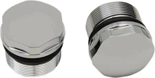 Drag Specialties Domed Fork Tube Caps 39mm Chrome Harley Davidson
