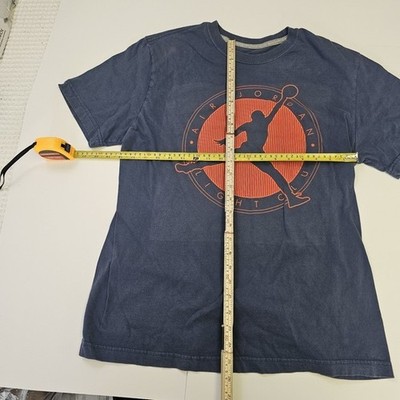 Michael Jordan Blue Jumpan Short Sleeve Tshirt Faded Size L (0005)