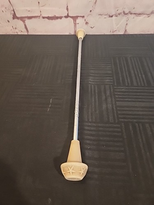 #ad Vintage Star Line Super Star Model 18” Twirling Baton Chrome w Rubber Ends $19.00