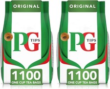PG Tips Original Tea, Food Solutions Big Pack, Black Tea, 1100 Tea Bags (2 Pack)