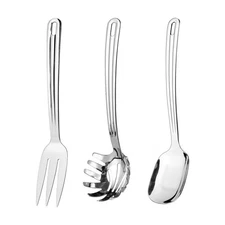 Serving Utensils Set 3PCS, 9" Stainless Steel Heavy Duty Kitchen Utensils Set...
