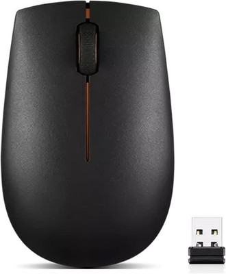 Lenovo 300 Wireless Mouse Computer for PC, Laptop with Windows Black