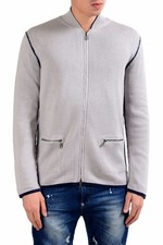 Malo Men's Cashmere Full Zip Reversible Sweater US M IT 50