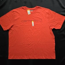 Carhartt K195 Short Sleeve Loose Fit T-Shirt Orange New With Tags Men's XXL