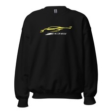 Premium Sweatshirt For Chevrolet Corvette C8 Z06 Yellow Car Fans Birthday Gift