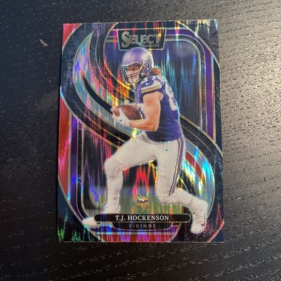 2024 Panini Select - T.J. Hockenson #194 purple  & Red Shock Prizm Premier Level